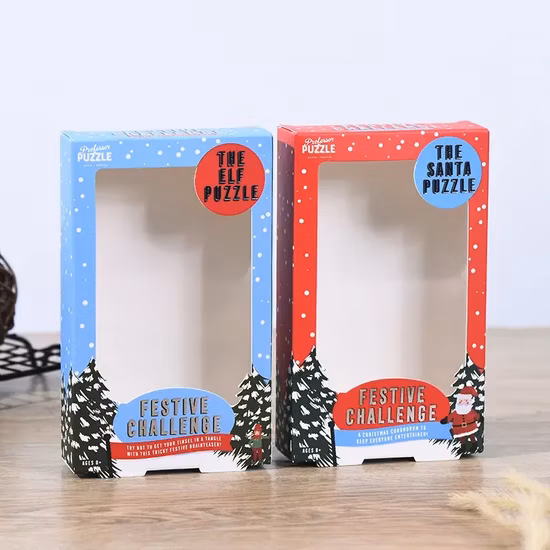 Scatola pieghevole per imballaggio in carta per la cura della pelle con finestra trasparente personalizzata